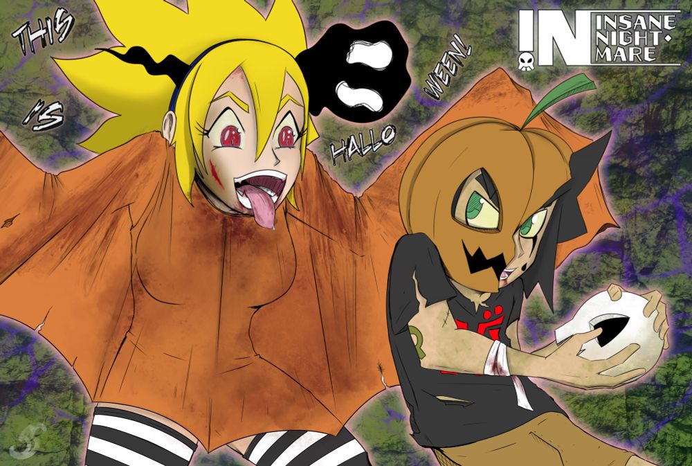 Nova y Dec in Halloween style!