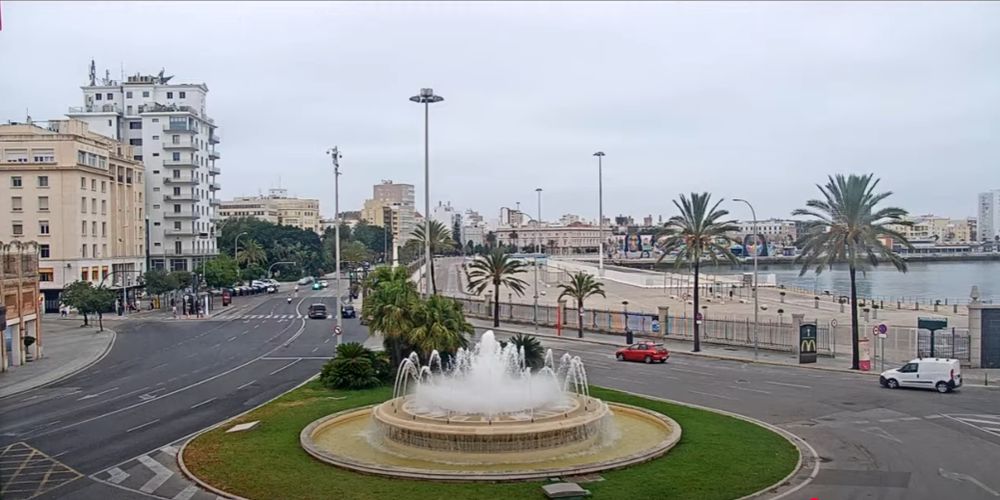 Captura webcam Plaza de Sevilla (Cádiz) de Aguas de Cádiz.