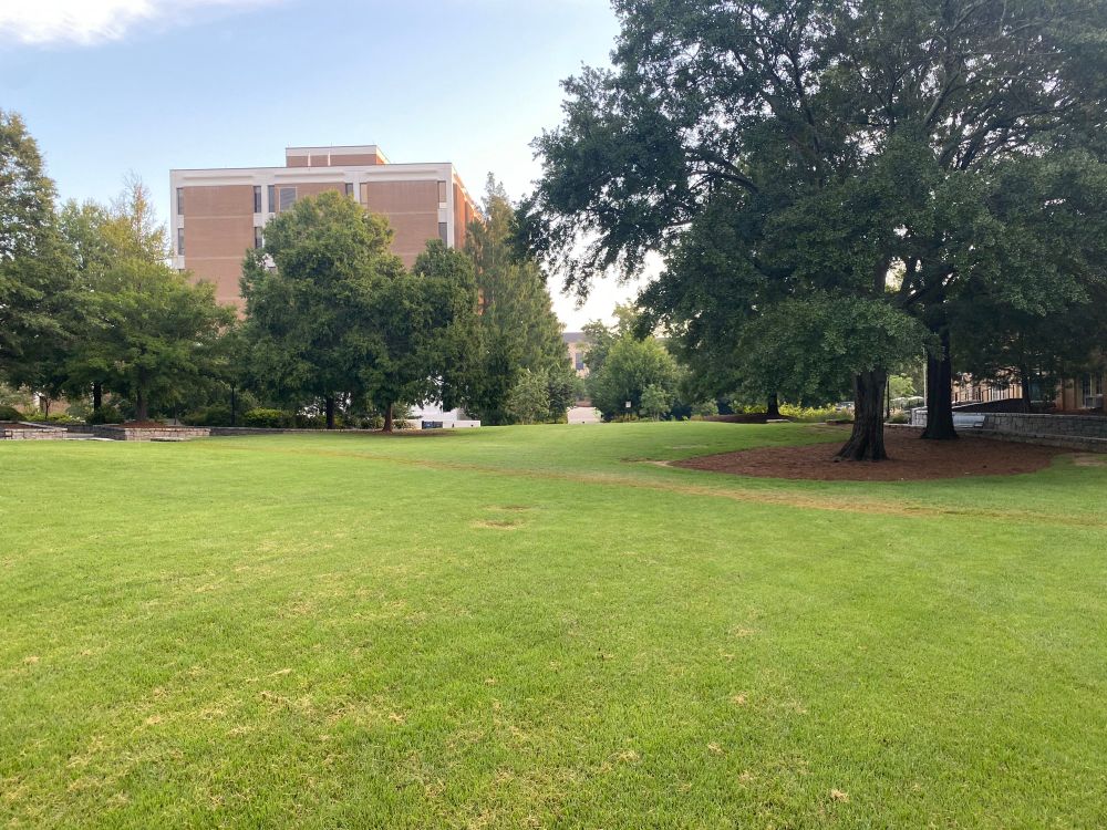 Plaza at UGA with no tailgaters present.