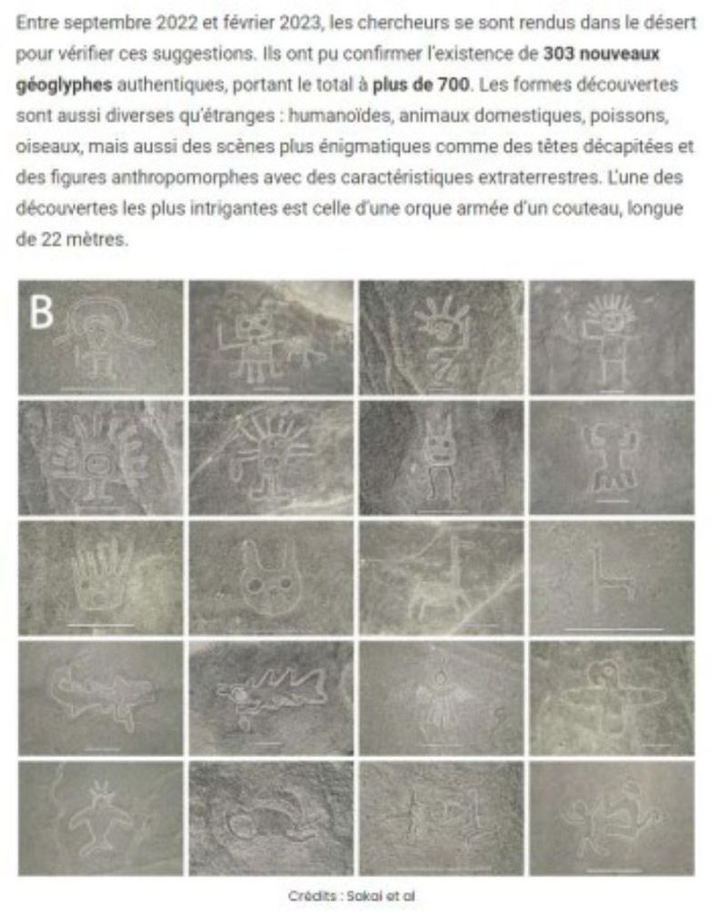 sciencepost - Des silhouettes extraterrestres parmi 300 lignes de Nazca découvertes grâce à l’IA - géoglyphes