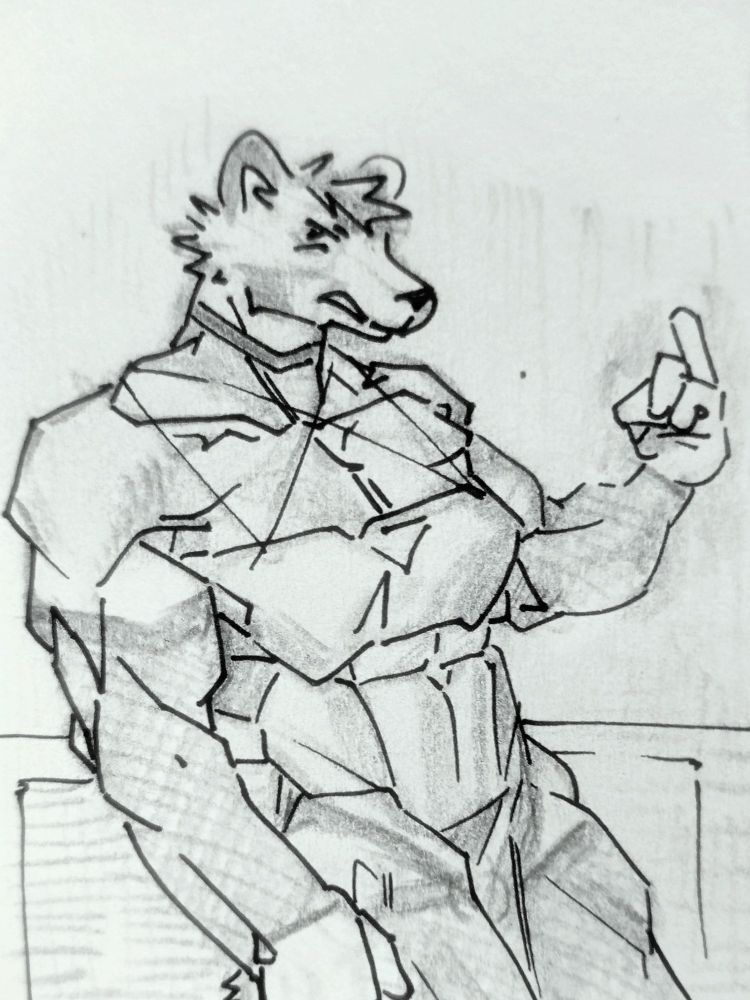 Rude muscular anthro pantherine