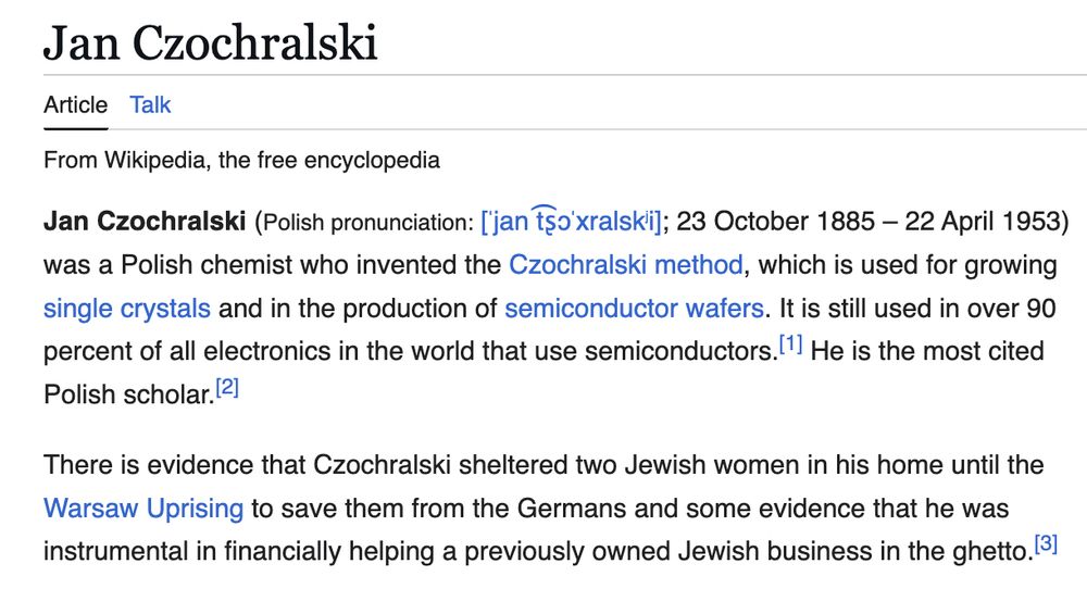 wikipedia text about Jan Czochralski