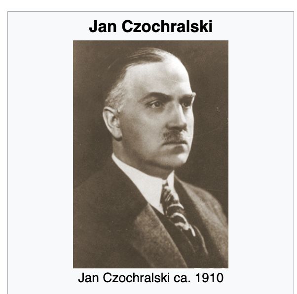 photo of Jan Czochralski from wikipedia