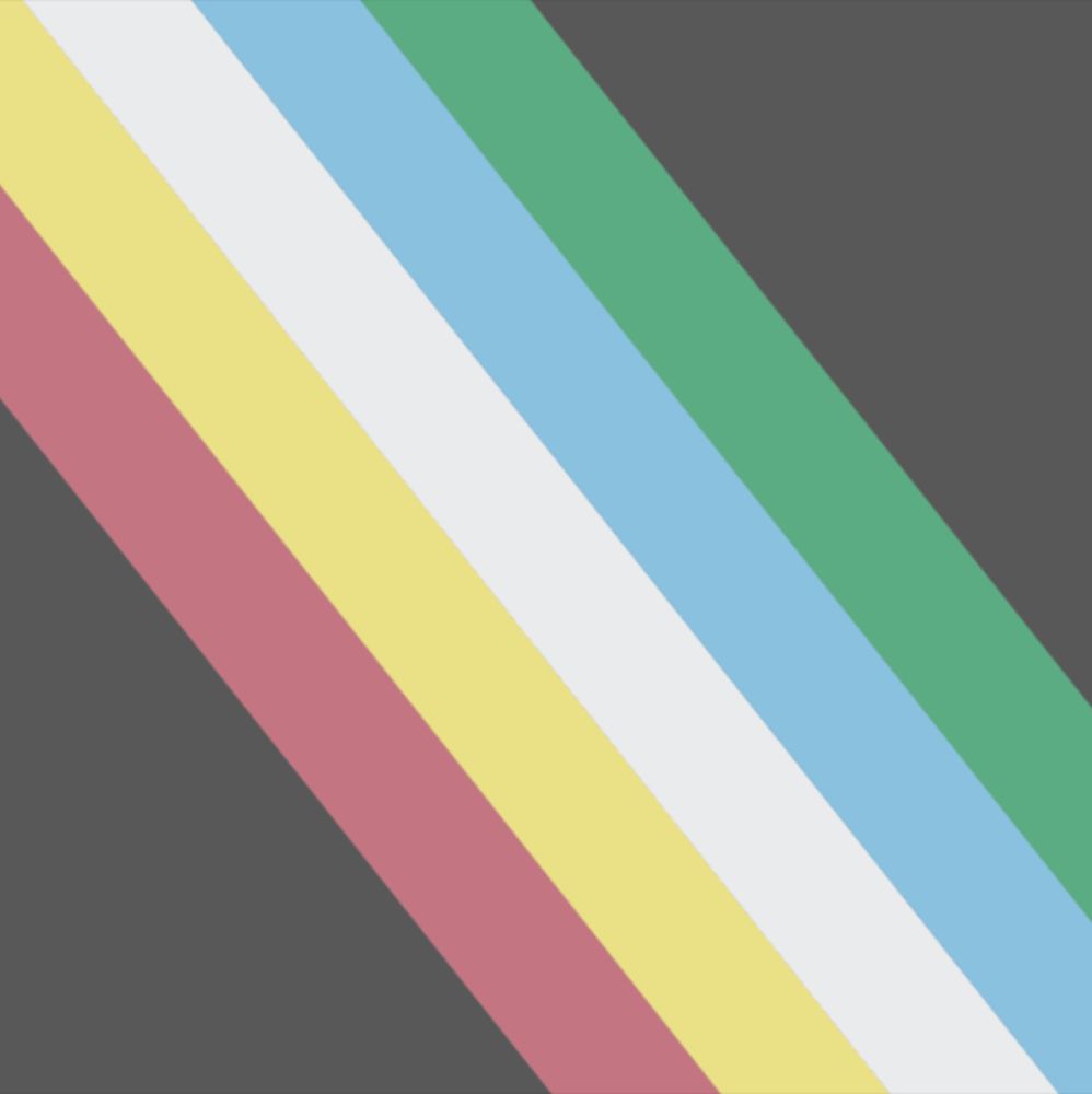 Disability pride flag with red, yellow, white, blue, and green stripes across a charcoal background. The Disability Pride Flag is designed to show that disability spans borders between states and nations. It is set against a black field, mourning the victims of ableist violence. It is crossed with a diagonal band, cutting across the barriers that have separated disabled people from society. The band is comprised of stripes of red (physical), gold (neurodivergence), white (invisible & undiagnosed), blue (psychiatric) and green (sensory).