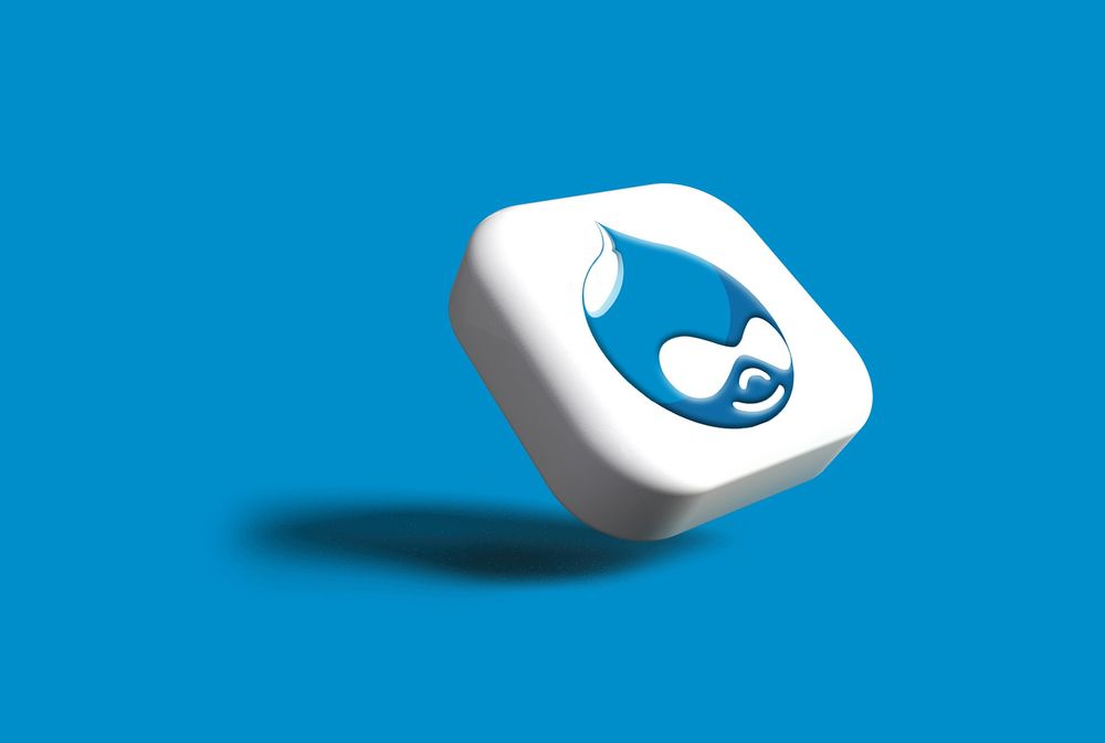 3d rendering of drupal logo