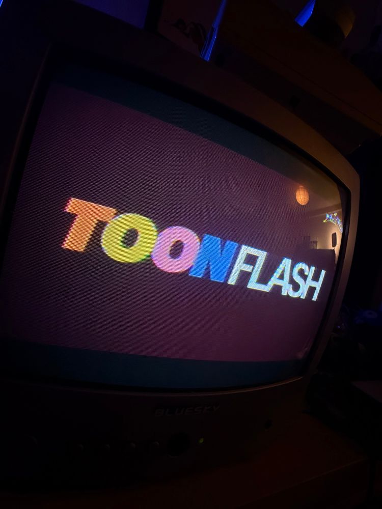 TOONFLASH sur un CRT. 