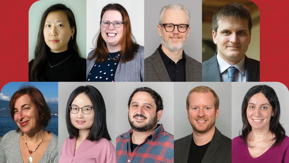 IMAGE: Profile photos of FASS researchers who received SSHRC Insight Grants. Left to right: Hali Kil, L. Maaike Helmus, Mark Pickup, Michael Gilraine, Michelle Levy, Minjie Deng, Pierre Mouganie, Rylan Simpson, and Serena Canaan