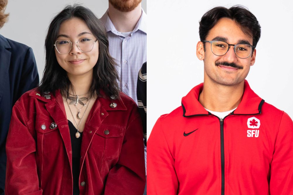 Photos of the 2025 Robert C. Brown Award winners - Emily Ma and Mitchell Gibbs 