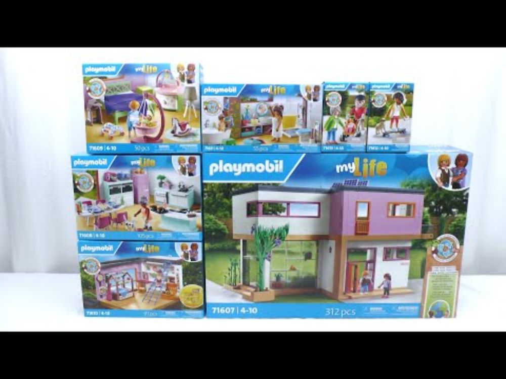 Unboxing Playmobil : La maison moderne (2024) – 71607, 71608, 71609, 71610, 71611, 71612, 71623