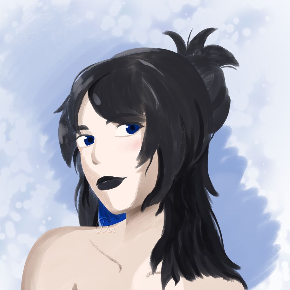 Digital portrait of my OC Élodie Beauchêne.