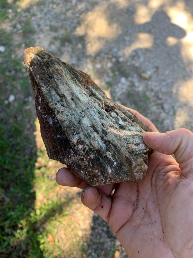 This view shows the macroscopic twinning  that is regularly seen when these crystals are found.