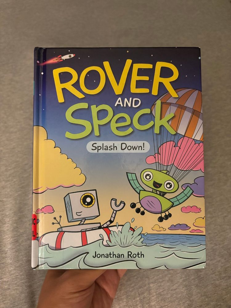 Book cover of Rover and Speck Splash Down! a kids book 