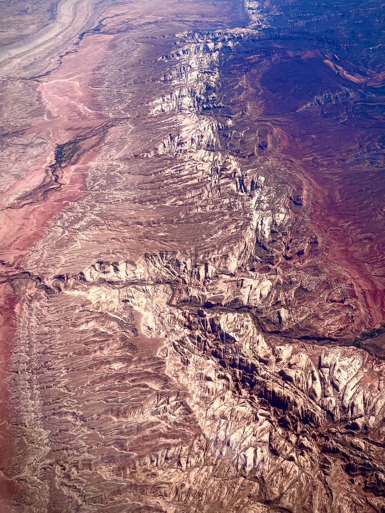 Capitol Reef National Park viewed from a plane 