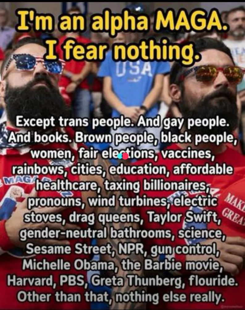 MAGAts fear everything. 