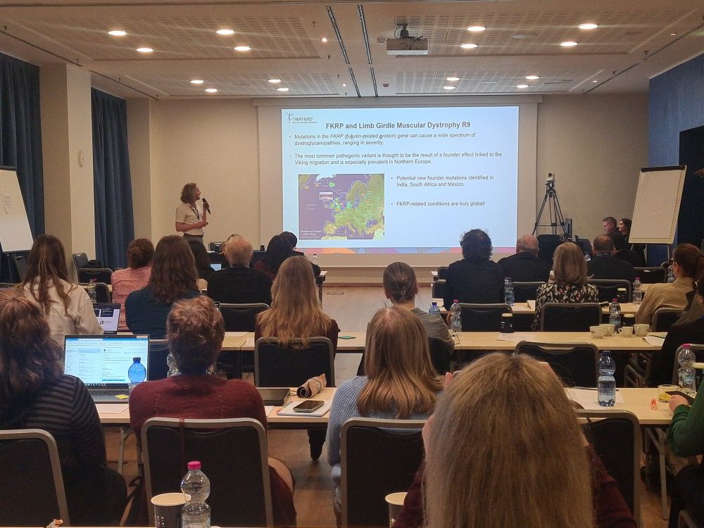 Registry manager Sam presenting updates on the global FKRP registry 