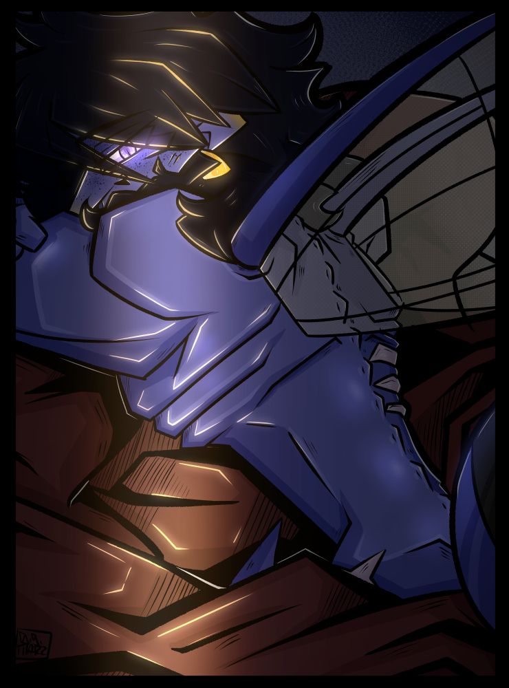 a back shot of my blue pixie Thyme staring at the crack of light shining onto his sleeping body