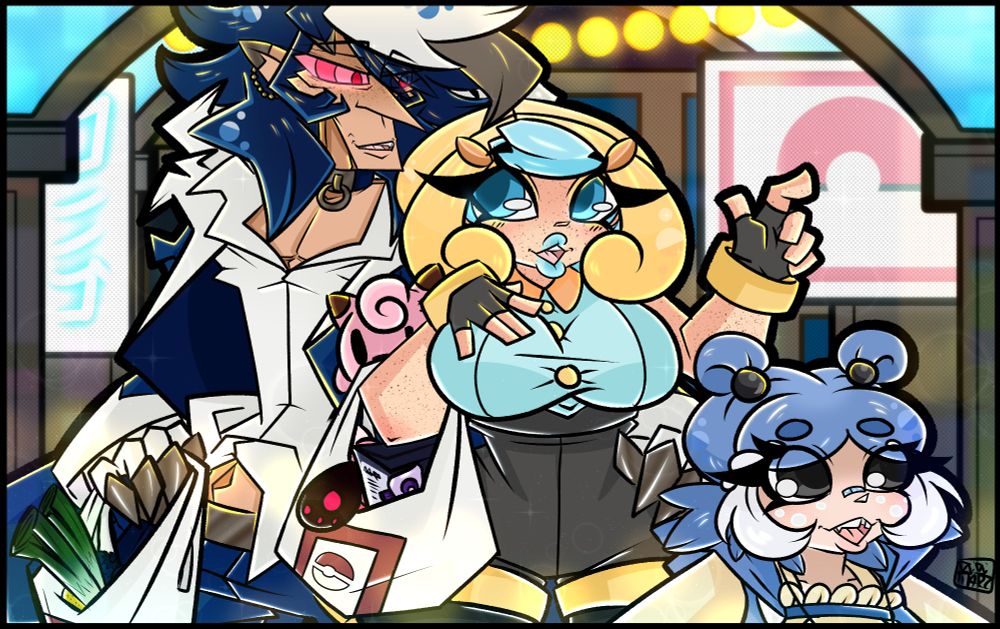 Ander with Opal (shiny Illumise) and his adopted daughter Toby (spheal)