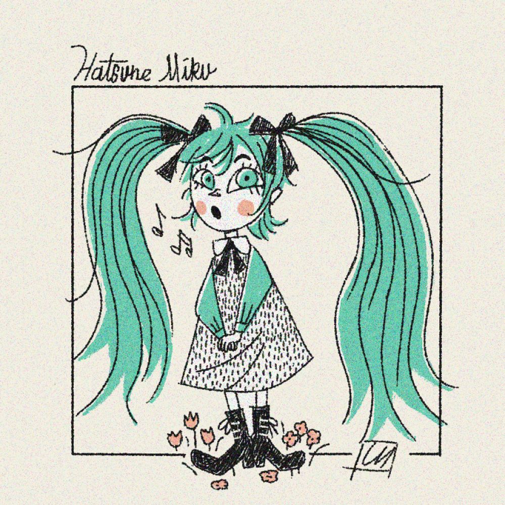 Hatsune Miku in Moomin style