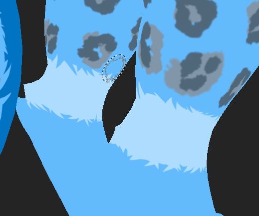 Close up of the ankles of blasting's commission in substance painter