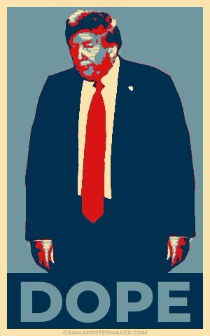 A poster in the style of the Obama 