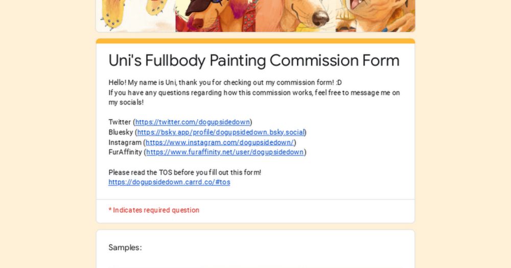 Uni's Fullbody Painting Commission Form