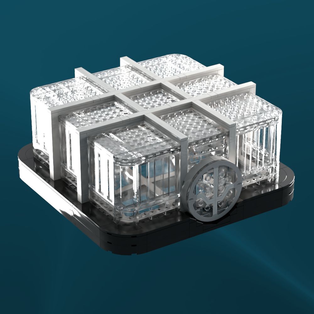 A birds-eye view of the plastic prison Lego set