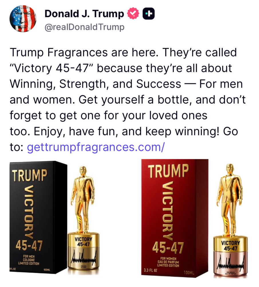 A vain and stupid leader promotes a gold statuette of himself
