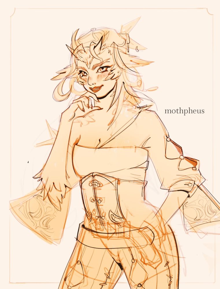 Dnd commission half body fantasy art character design half aarakocra half human bird woman