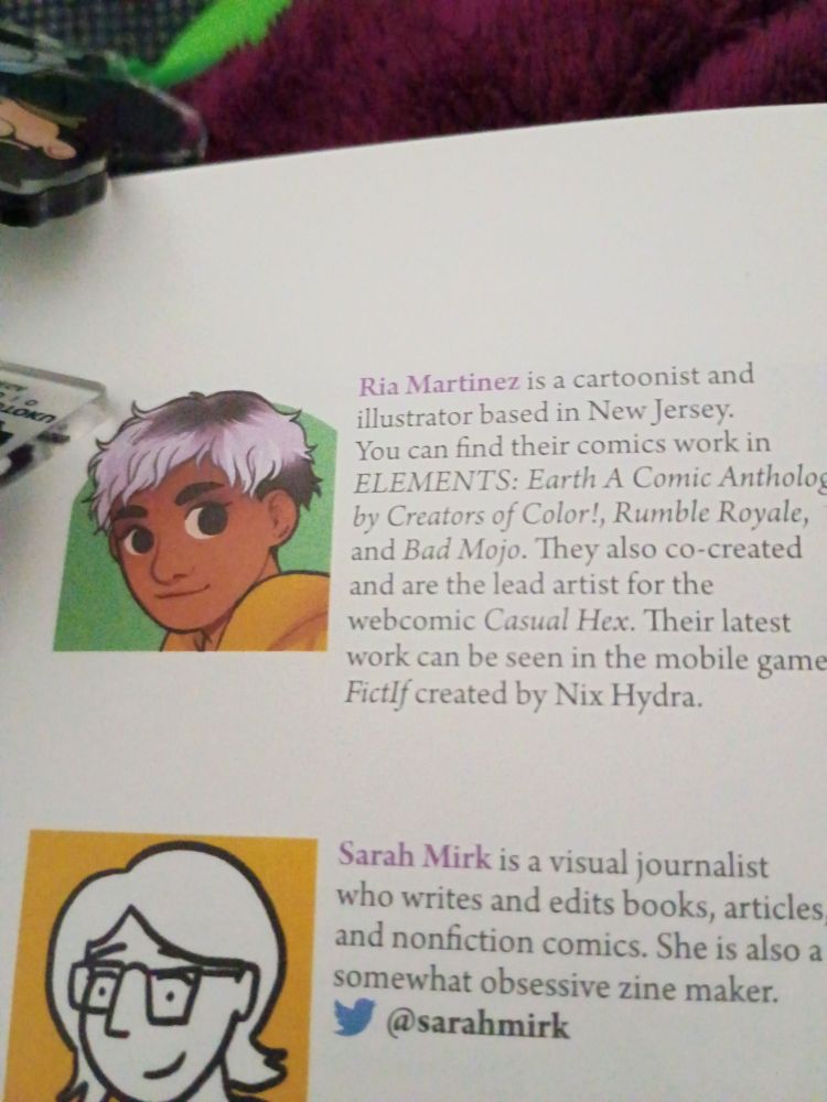 Pic of artists included in Be Gay Do Comics! Ria M. and Sarah M. 