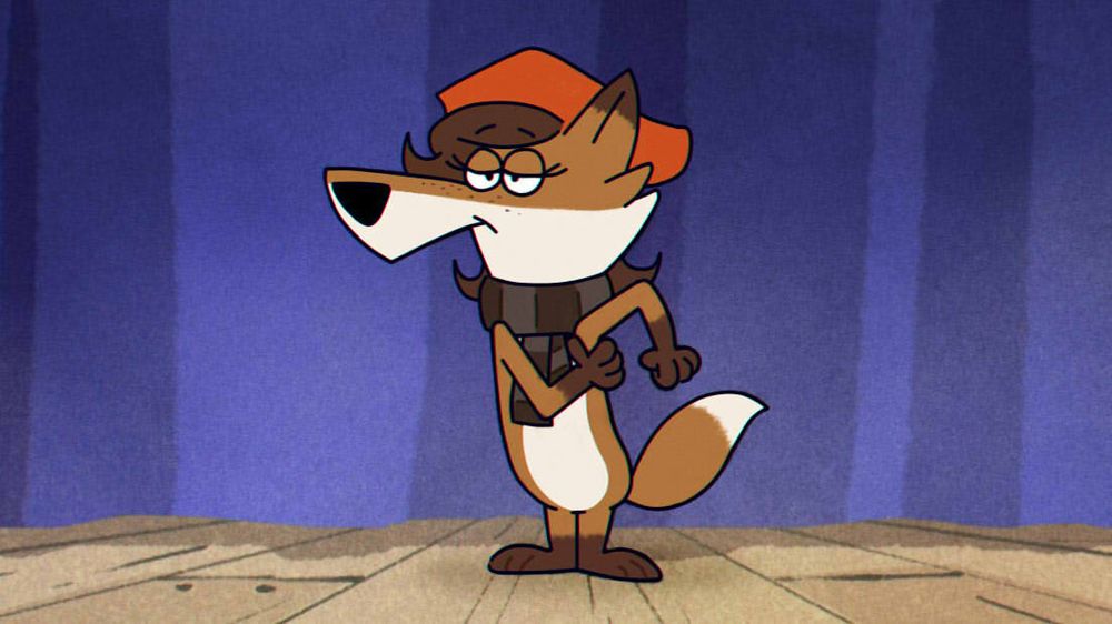 The fursona WolverFox done in the style of the cartoon Jellystone