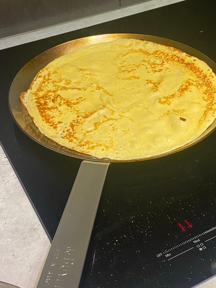 Pannekake i stålpanne