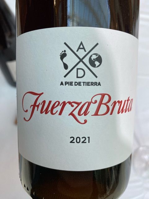 Wine label for Fuerza Bruta by A Pie de Tierra. Spanish Grenache from Madrid, Spain. Garnacha.