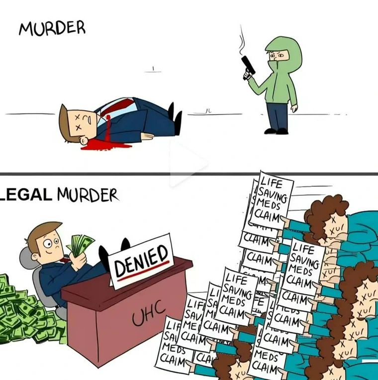 Murder: luigi mangione, legal murder: denied UHC claims