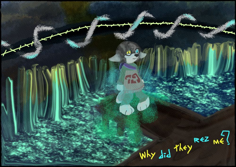 horrid, awful creature with no chance of stopping the devastation to come stands inconfidently upon the Pier of the Shroud, freshly constructed from Aetheric particles. Something can come from nothing... and yet, it is nothing all the same.