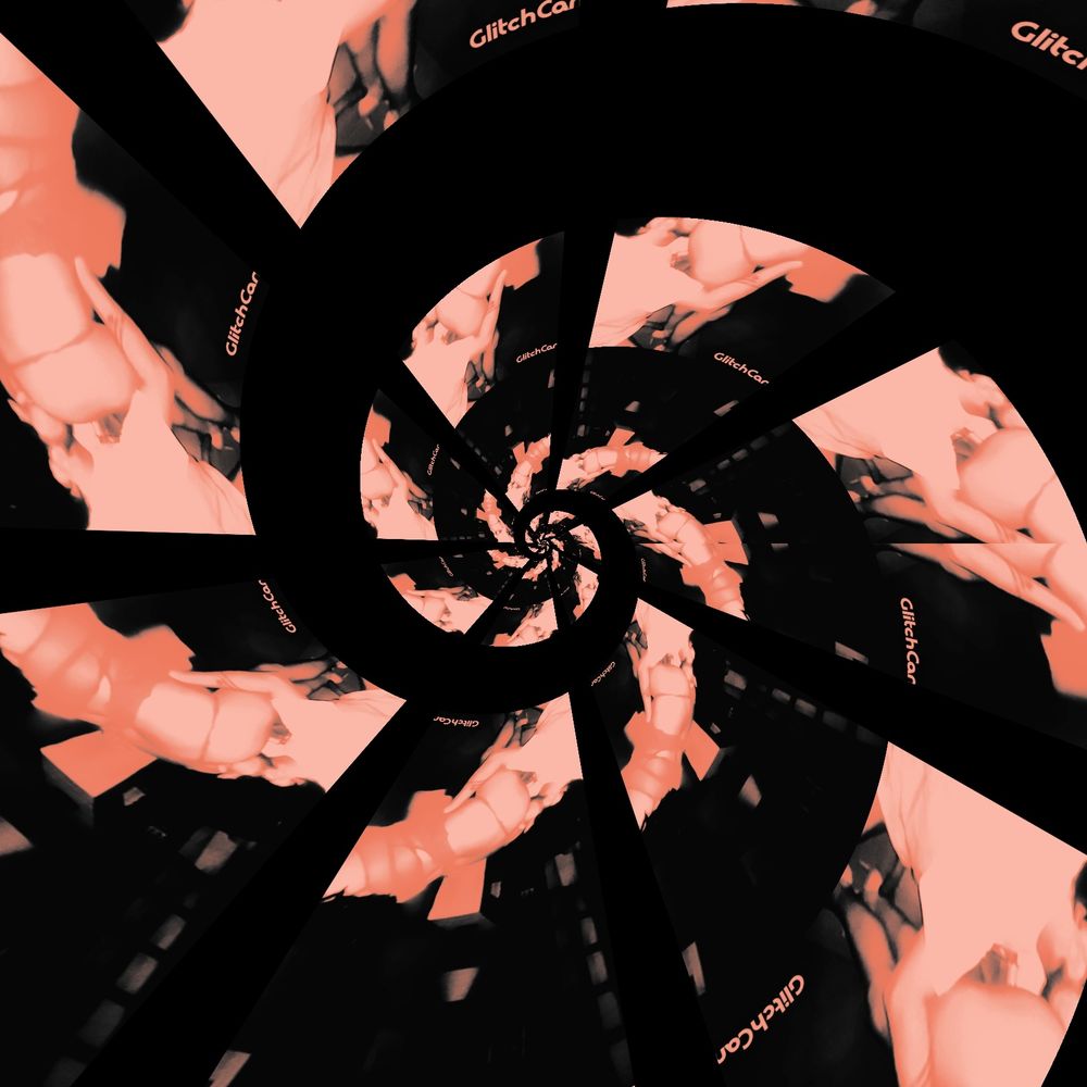 a glitch caledidoscope of a man performing analingus to a woman