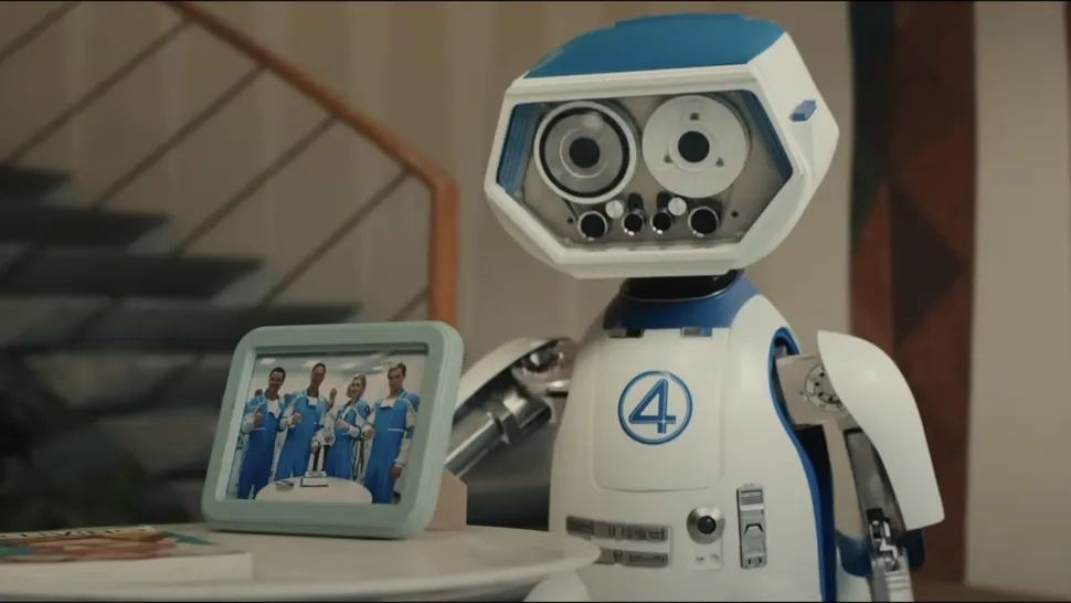 H.E.R.B.I.E from Fantastic Four, a robot with adorable different colored eyes that look like old school tape spindles