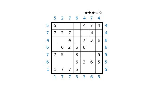 solved sevendoku grid
