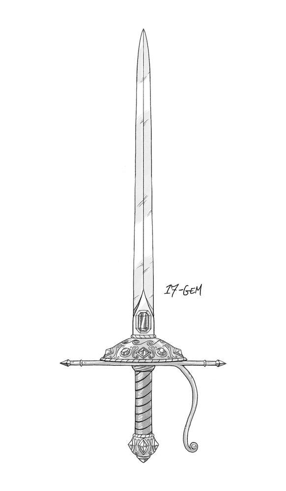 A gem encrusted rapier.