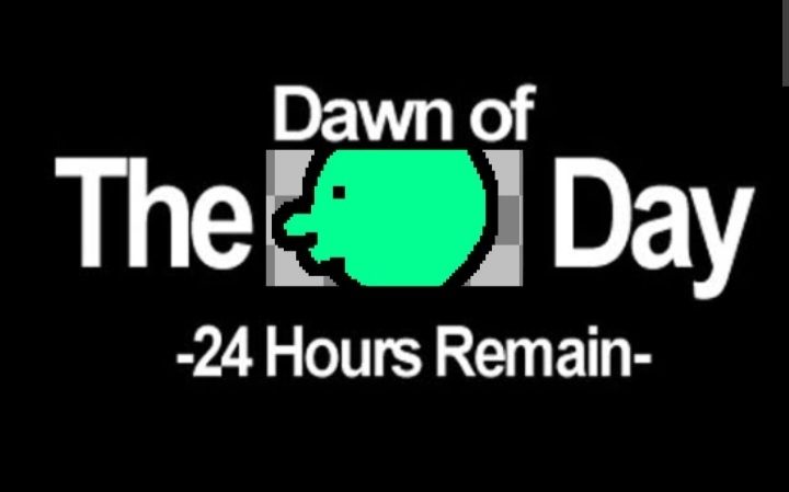 Its written: Dawn of the "pluey" day, 24 hours remain.