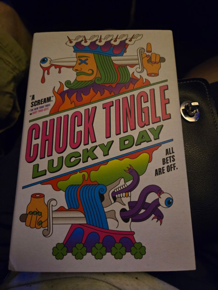 The front cover of the book "Lucky Day" by Chuck Tingle.