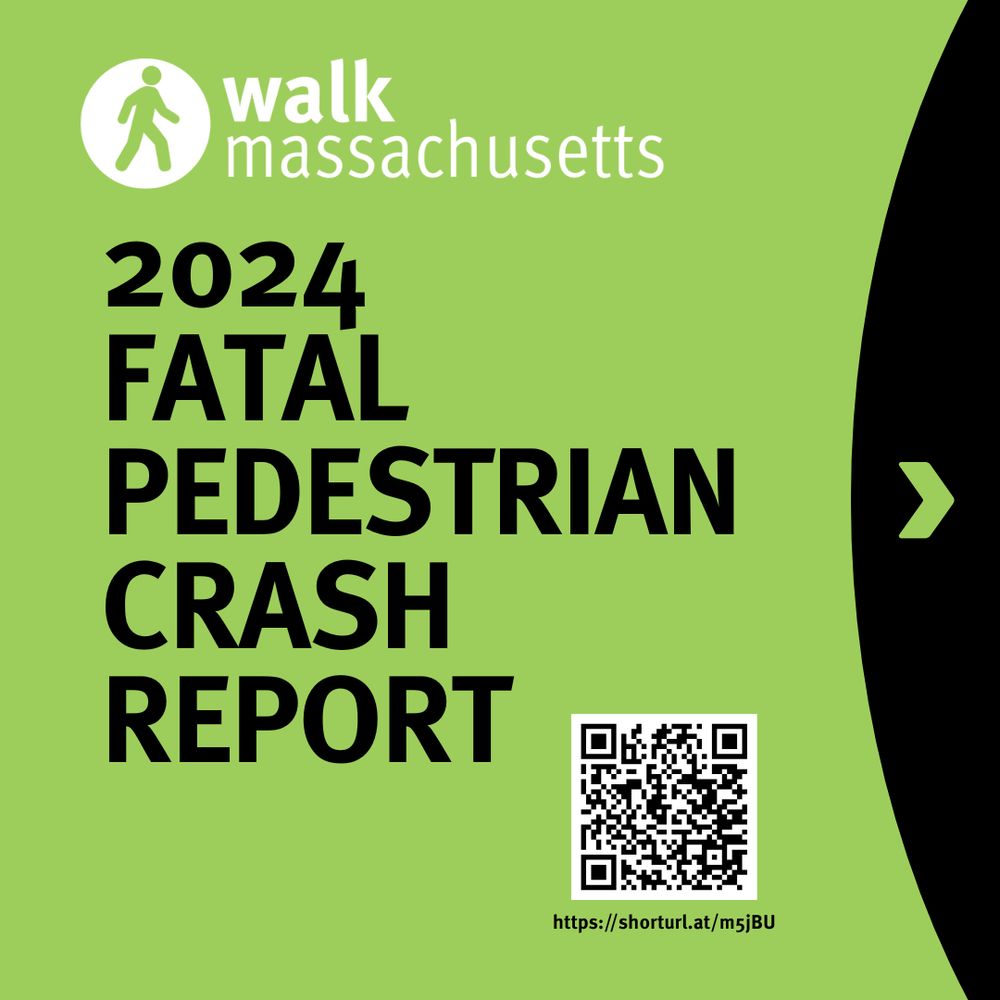2024 Fatal Pedestrian Crash report slide w/ QR code to the full report
