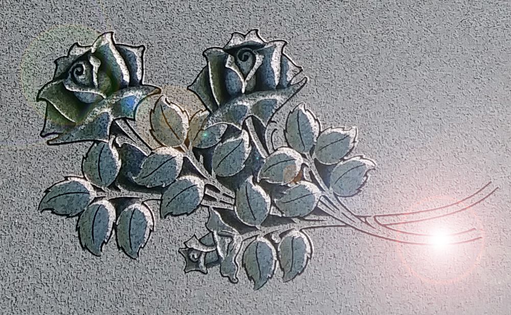 Image of Roses sketched by a then-colleague to capture what our Mom wanted for Dad's Gravestone. Dad Passed 43 Years ago this past Saturday butAND™ only *after* choosing for this post did I notice today's date, also of note: 

I experienced my first butAND Moment™ 43 Years ago tomorrow. Like Mom, aka 'The' Betty, I grieve butAND *need* my Dad every day. More now, in *this* world, than ever. 

So I know of what I speak when I teach~some say preach: 
There's NO such thing as 'closure'...nor will ever there BE. 

Blessings to ALL grieving Loved Ones ~ some whilst living.
Betty's Love help CAN help you find JOY: Let us know how.