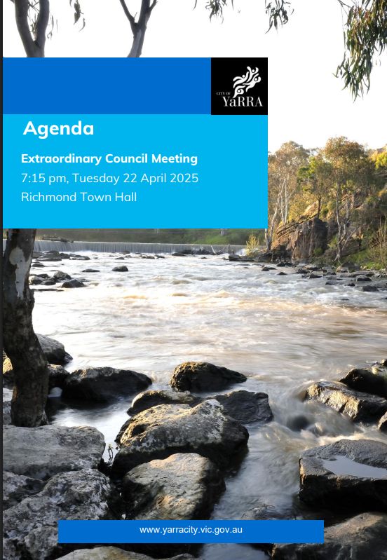 Update: appears Yarra Council couldn't or wouldn't follow due process during 8 April 2025 meeting and now need to hold extra meeting scheduled for 7.15pm, 22 April 2025. /3 https://www.yarracity.vic.gov.au/about-us/committees-meetings-and-minutes/extraordinary-council-meeting-22-april-2025-715pm   