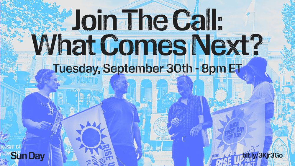 Join the call: what comes next? Tuesday, September 30th - 8pm ET