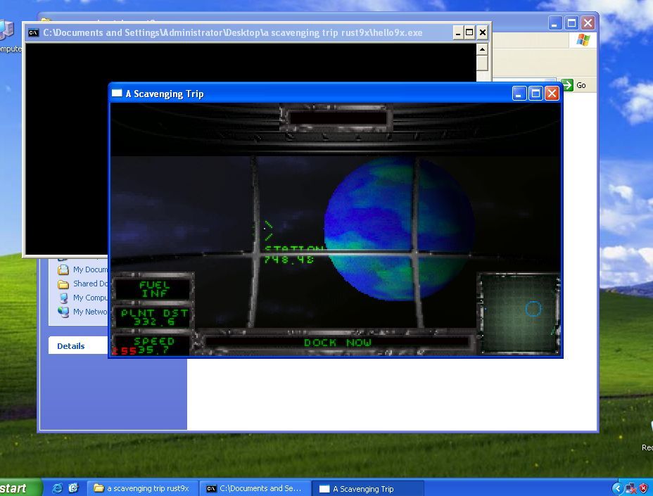 A Scavenging Trip running inside a 32bit Windows XP virtual machine