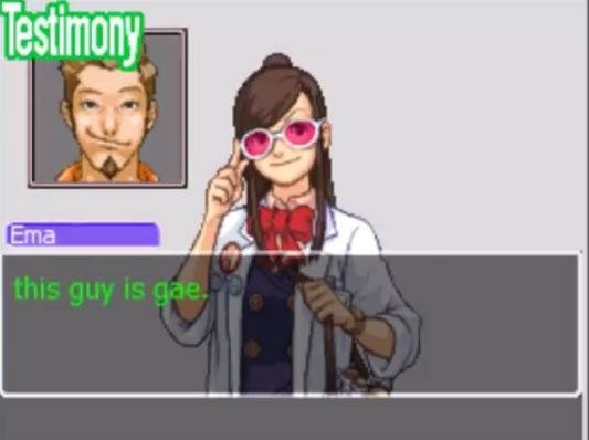 A screenshot from some Ace Attorney fan video idk I forgor