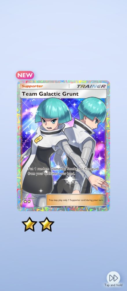 Team Galactic Grunt full art card in Pokemon TCGP