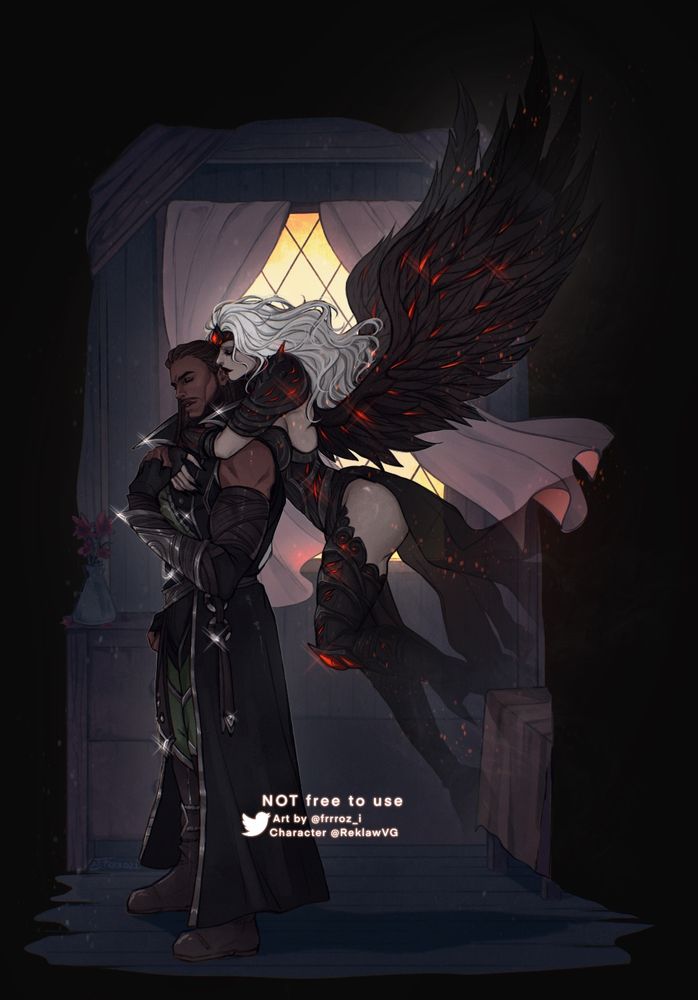 A Dungeons and Dragons pact of the fiend warlock is visited by their patron. 
