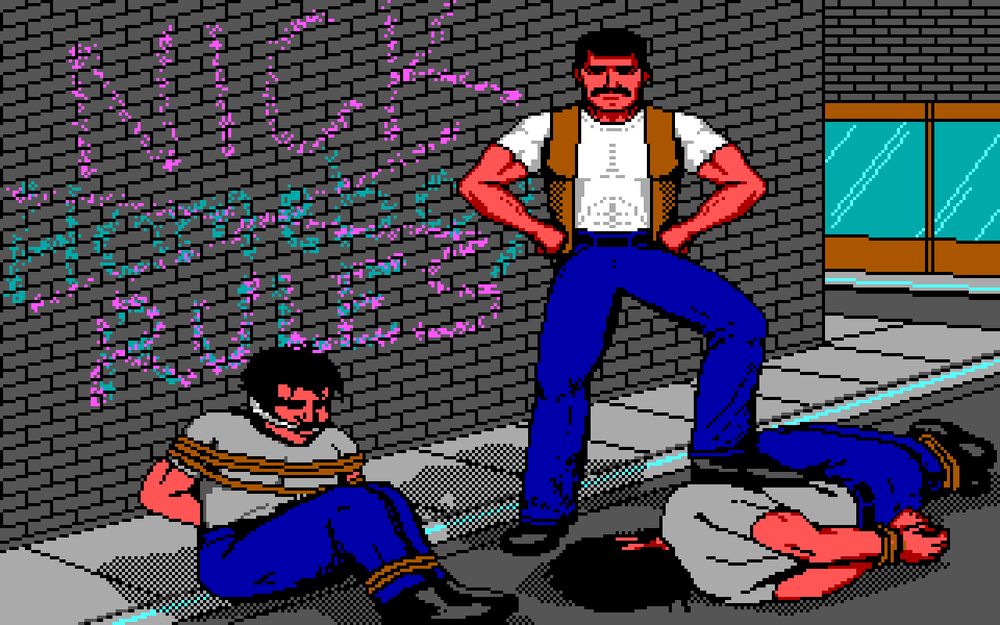 Victory screen from the game Street Fighting Man, for beating Los Angeles and saving our girlfriend Xianna!