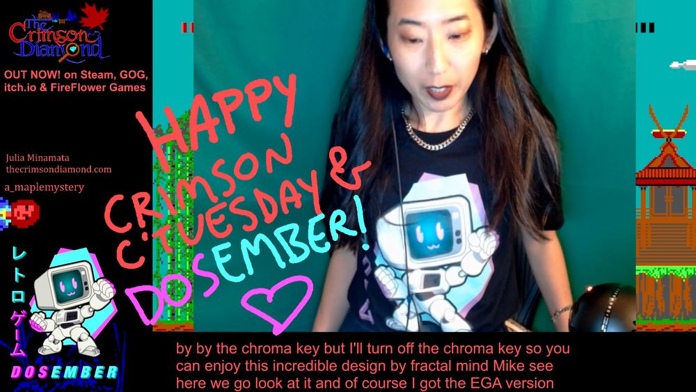 Me wearing the 2024 DOSember tshirt for my livestream!